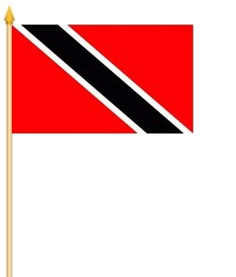 Trinidad und Tobago Stockflagge 30x45 cm