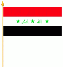 Irak Stockflagge 30x45 cm