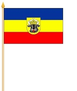 Mecklenburg Ochsenkopf Stockflagge 30x45 cm