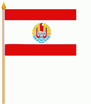 Französisch Polynesien Stockflagge 30x45 cm