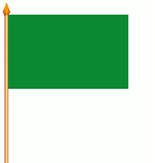 Grün einfarbig und auch Libyen Stockflagge 30x45 cm