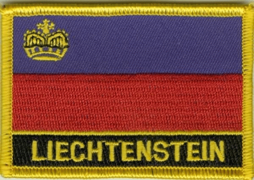 Liechtenstein Aufnäher / Patch mit Schrift