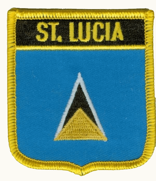 St. Lucia Wappenaufnäher / Patch