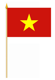 Nord Vietnam Stockflagge 30x45 cm