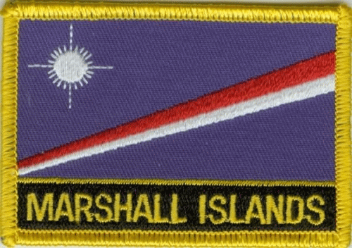 Marshall Inseln Aufnäher / Patch mit Schrift