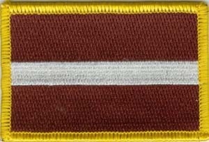 Lettland kleine Aufnäher / Patch 4x6 cm