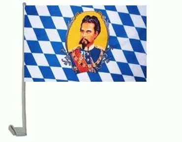 Bayern König Ludwig Autoflagge 30x45 cm
