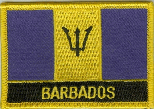 Barbados Aufnäher / Patch mit Schrift