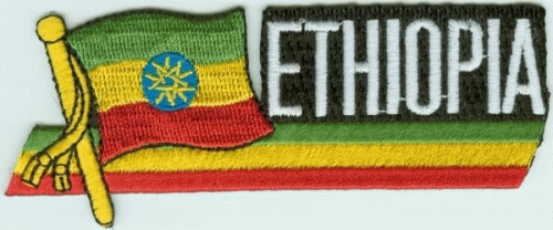 Äthiopien mit Stern Sidekickaufnäher