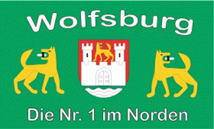 Wolfsburg die Nr. 1 im Norden Flagge 90x150 cm