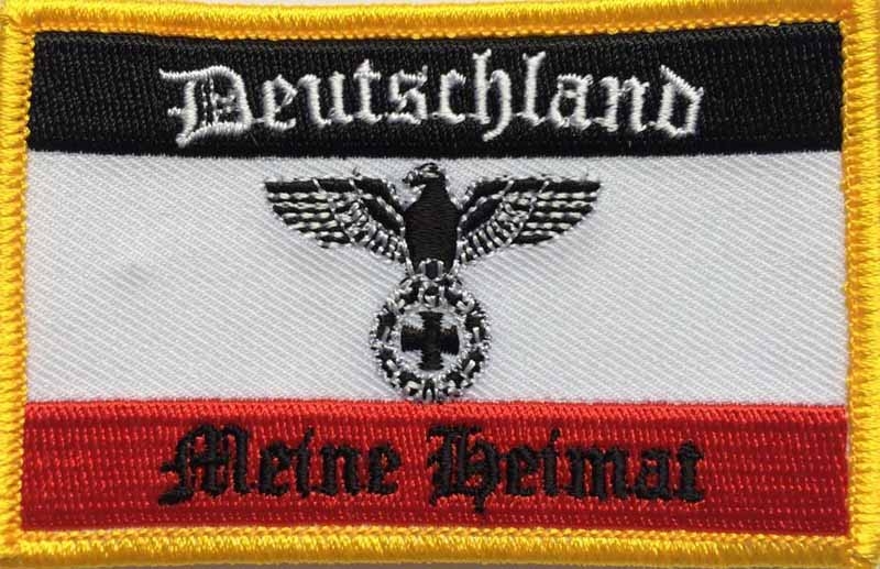 DR- Deutschland mit Adler Meine Heimat Aufnäher / Patch
