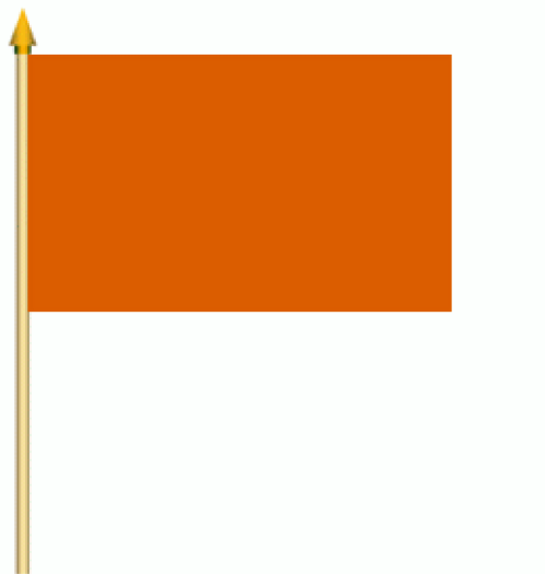 Orange einfarbig Stockflagge 30x45 cm