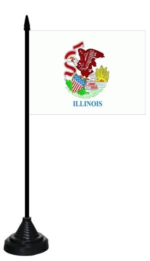 Illinois Tischflagge 10x15 cm