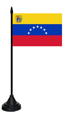 Venezuela vor 2006  7 Sterne Tischflagge 10x15 cm