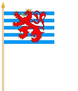 Luxemburg mit Wappen Stockflagge 30x40 cm Abverkauf