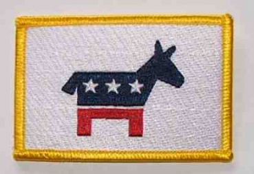 USA Demokraten / Democrats Aufnäher / Patch 8 x 5 cm