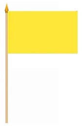Gelb einfarbig Stockflagge 30x45 cm