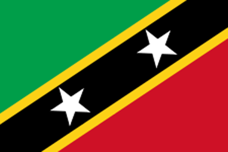 St. Kitts & Nevis Aufkleber 8 x 5 cm