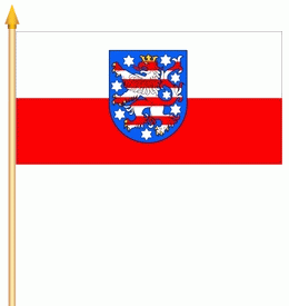 Thüringen Stockflagge 30x45 cm
