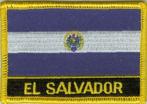 El Salvador Aufnäher / Patch mit Schrift