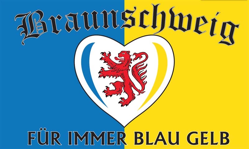 Braunschweig für immer blau gelb 90x150 cm