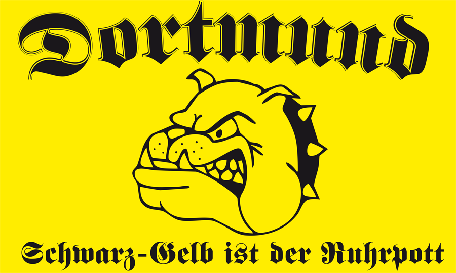 Dortmund Schwarz Gelb ist der Ruhrpott Flagge 90x150 cm