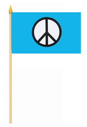 Peace Zeichen CND Stockflagge 30x45 cm