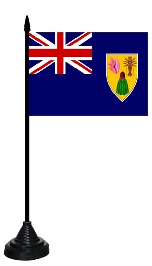Turks- und Caicosinseln Tischflagge 10x15 cm