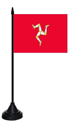 Isle of Man Tischflagge 10x15 cm