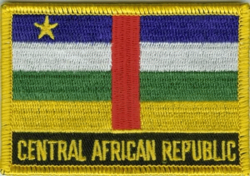 Zentralafrikanische Republik Aufnäher / Patch mit Schrift
