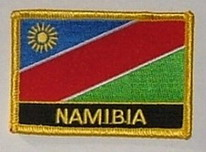 Namibia Aufnäher / Patch mit Schrift 8 x 5 cm (F)