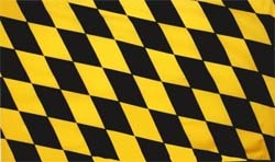 München Raute schwarz-gelb Flagge 90x150 cm