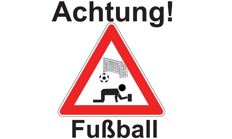 Achtung Fußball Flagge 90x150 cm