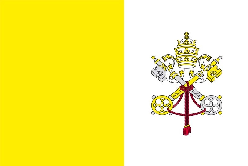 Vatikan Bootsflagge 30x45 cm