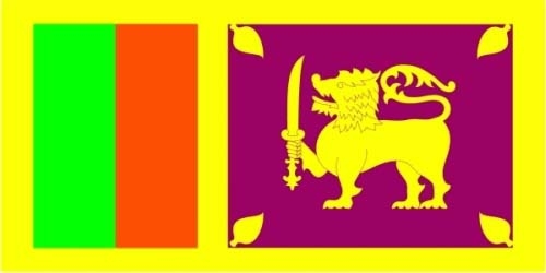 Sri Lanka Bootsflagge 30x45 cm