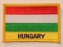 Ungarn Aufnäher / Patch mit Schrift 8 x 5 cm (F)