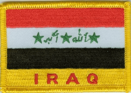 Irak Aufnäher / Patch mit Schrift