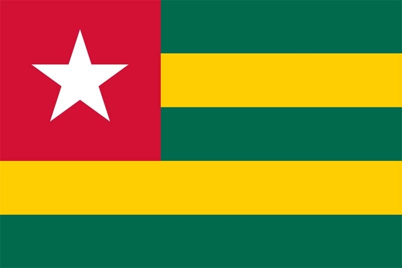 Togo Flagge 90x150 cm Sonderangebot