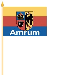 Amrum mit Schrift Stockflagge 30x40 cm