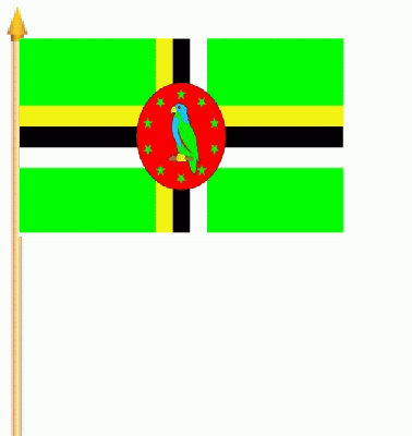 Dominica Stockflagge 30x45 cm