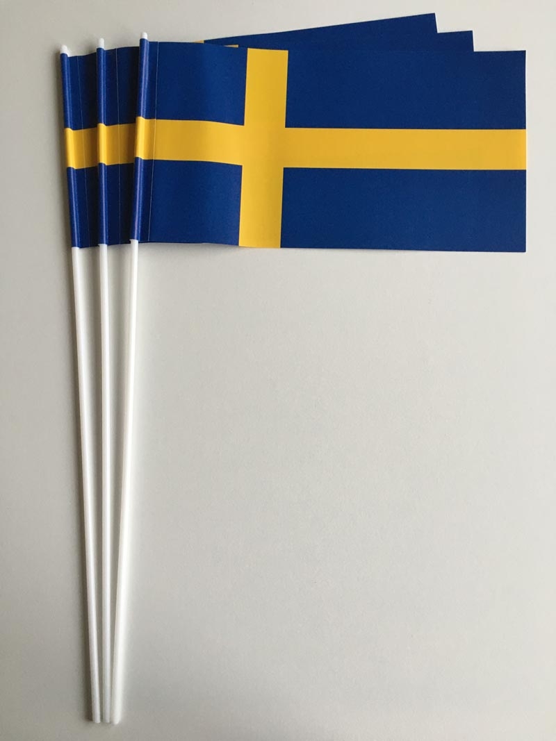 Schweden Papierflagge VPE 50 Stück