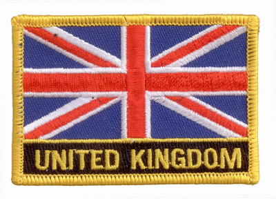 Großbritannien Aufnäher / Patch mit Schrift