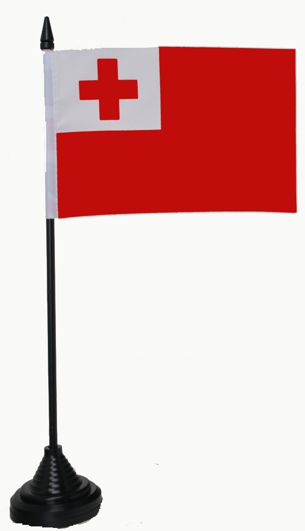 Tonga Tischflagge 10x15 cm