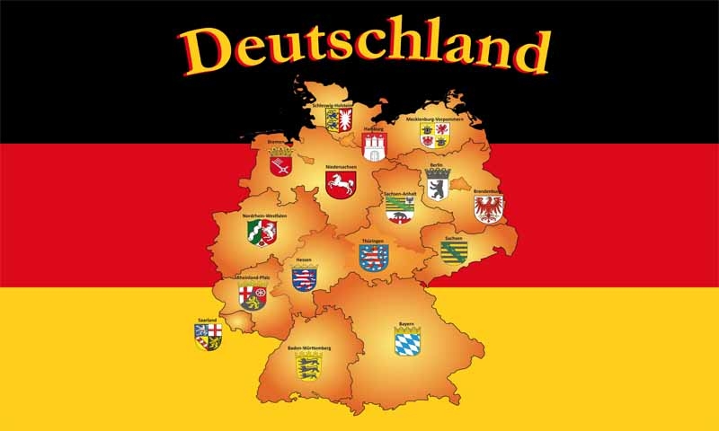 Deutschland Landkarte Flagge 90x150 cm (EHD)