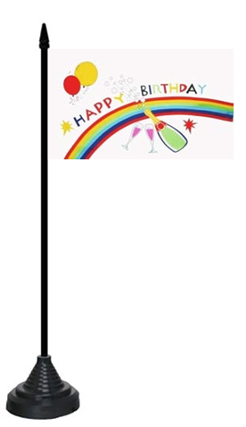 Geburtstag Happy Birthday Tischflagge 10x15 cm