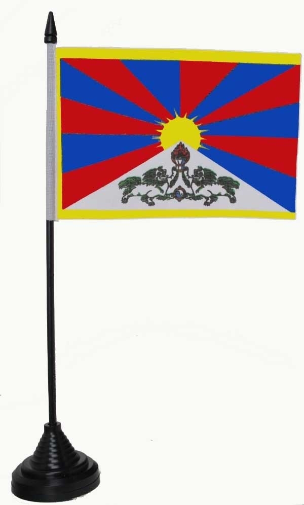 Tibet Tischflagge 10x15 cm