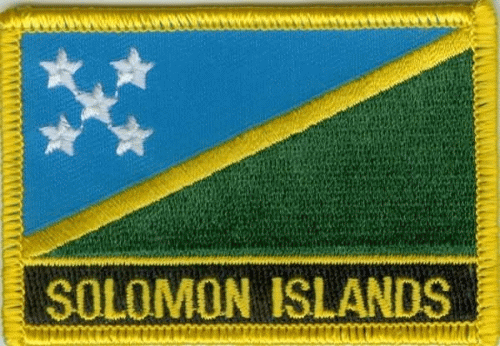 Salomonen Inseln Aufnäher / Patch mit Schrift