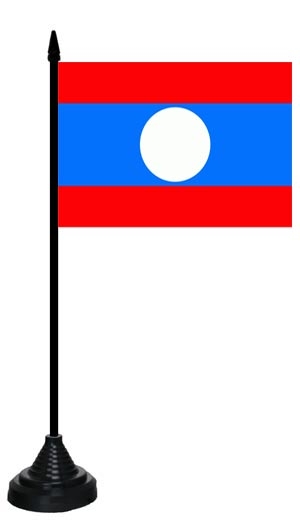 Laos Tischflagge 10x15 cm