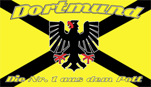 Dortmund Wappen die Nr. 1 aus dem Pott (2) Flagge 150x250 cm