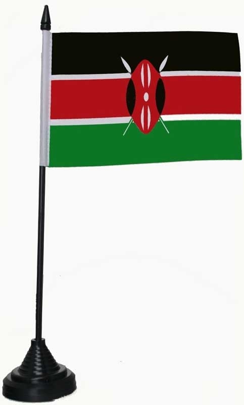 Kenia Tischflagge 10x15 cm